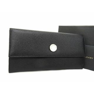 BVLGARI - ■新品■未使用■ BVLGARI ブルガリブルガリ レザー 二つ折り 長財布 ウォレット 札入れ 小銭入れ メンズ ブラック系 AV5429