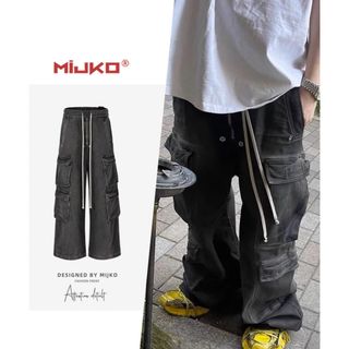 リックオウエンス(Rick Owens)のJumbo cago カーゴ デニムパンツ mijko 韓国(デニム/ジーンズ)