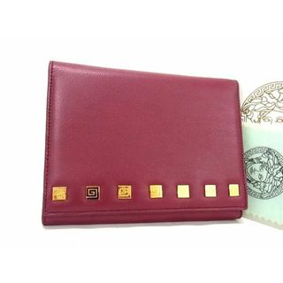 ジャンニヴェルサーチ(Gianni Versace)の■新品同様■ GIANNI VERSACE ジャンニ ヴェルサーチ メデューサ レザー 三つ折り 財布 ウォレット レディース レッド系 AV8974(その他)