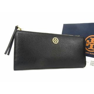 トリーバーチ(Tory Burch)の■新品同様■ TORY BURCH トリーバーチ ロビンソン レザー 二つ折り 長財布 ウォレット レディース ブラック系 AV8820(その他)