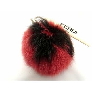 フェンディ(FENDI)の■美品■ FENDI フェンディ ファー イニシャル ポンポンチャーム キーホルダー バッグチャーム レディース レッド系 AV9122(その他)