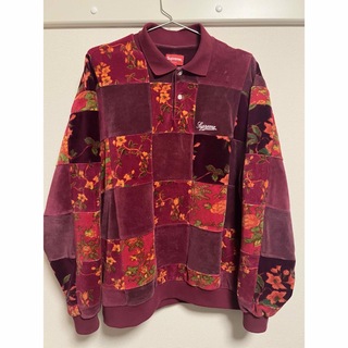 Supreme Floral Patchwork Velour Polo ベロア