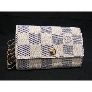 ルイヴィトン(LOUIS VUITTON)の■新品同様■ LOUIS VUITTON ルイヴィトン N61745 ダミエアズール ミュルティクレ6 6連 キーケース 鍵入れ アイボリー系 AX3841(その他)