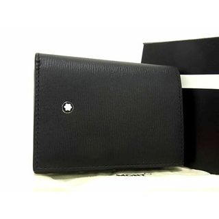 モンブラン(MONTBLANC)の■新品■未使用■ MONT BLANC モンブラン レザー カードケース カード入れ 名刺入れ 札入れ メンズ ブラック系 AS9578(名刺入れ/定期入れ)