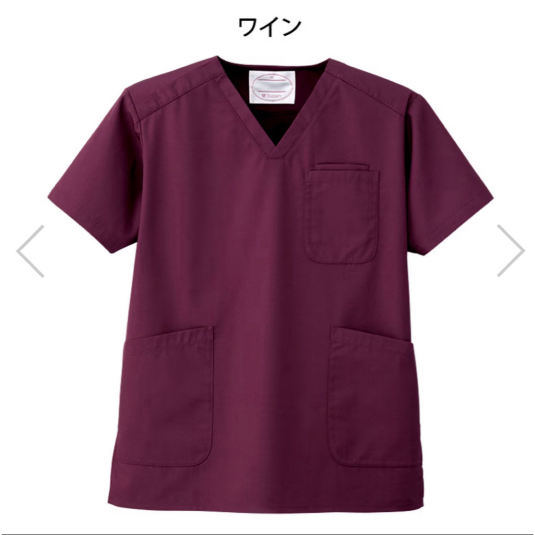 Nursery(ナーセリー)のナースリー　ワインレッド　スクラブ レディースのトップス(Tシャツ(半袖/袖なし))の商品写真