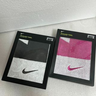 NIKE - ナイキ スポーツタオル ソリッドコア 35cm×80cm 黒・ピンクセット