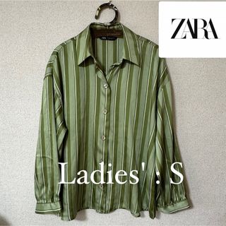 ザラ(ZARA)の※プロフ必読【ZARA】レディース 長袖 ストライプ ブラウス Sサイズ(シャツ/ブラウス(長袖/七分))