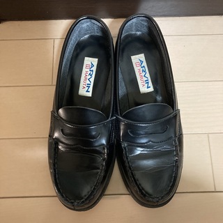 ハルタ　ローファー　黒　22.5cm(ローファー/革靴)