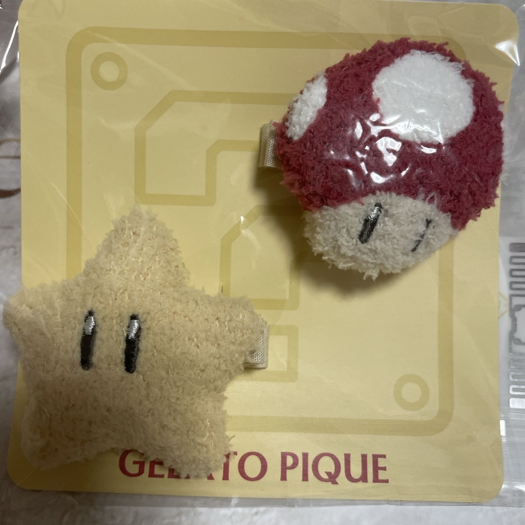 gelato pique(ジェラートピケ)のジェラートピケ スーパーマリオ ベビモコアソート前髪クリップ スター キノコ レディースのヘアアクセサリー(バレッタ/ヘアクリップ)の商品写真