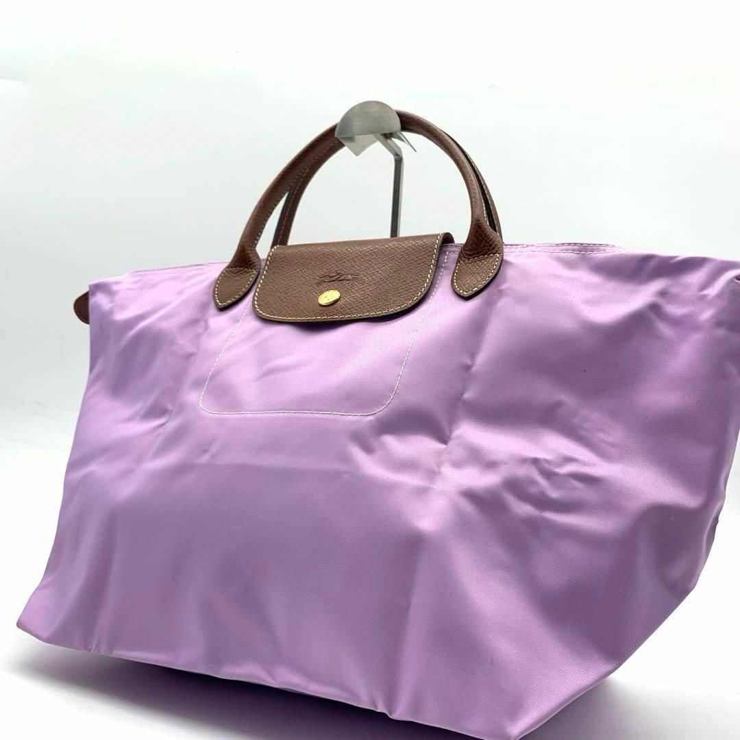 LONGCHAMP(ロンシャン)のロンシャン プリアージュ ナイロン レザー ハンドバッグ パープル レディースのバッグ(ハンドバッグ)の商品写真