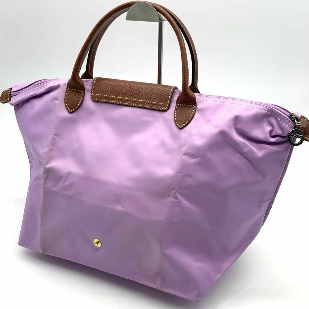 LONGCHAMP(ロンシャン)のロンシャン プリアージュ ナイロン レザー ハンドバッグ パープル レディースのバッグ(ハンドバッグ)の商品写真