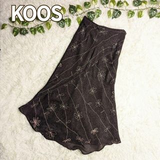 コース(KOOS)のKOOS コース 花柄 ラメ入り マーメイドスカート ロングスカート(ロングスカート)