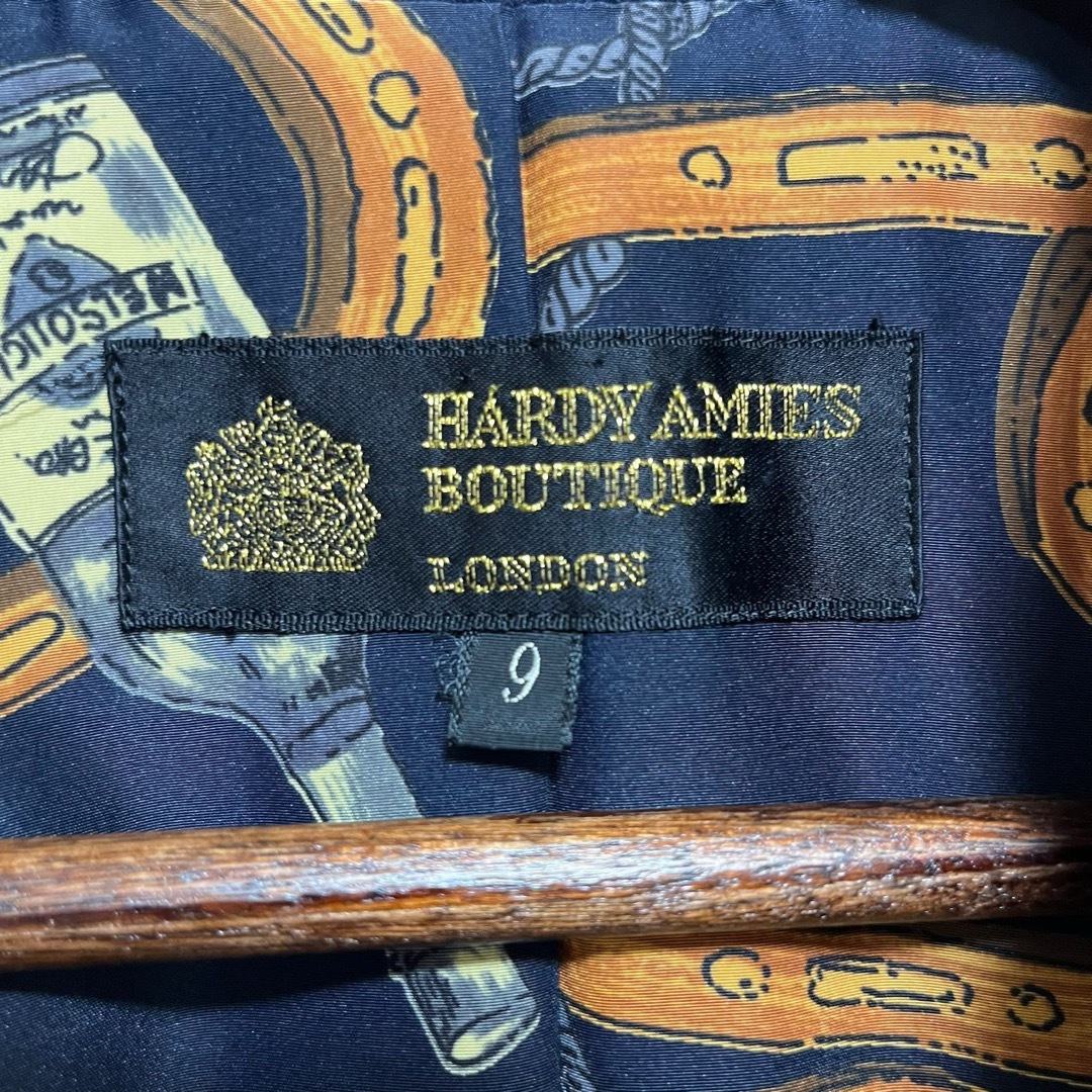 HARDY AMIES(ハーディエイミス)の★HARDY AMIES ハーディエイミス ジャケット ネイビー ウール 個性的 レディースのジャケット/アウター(テーラードジャケット)の商品写真