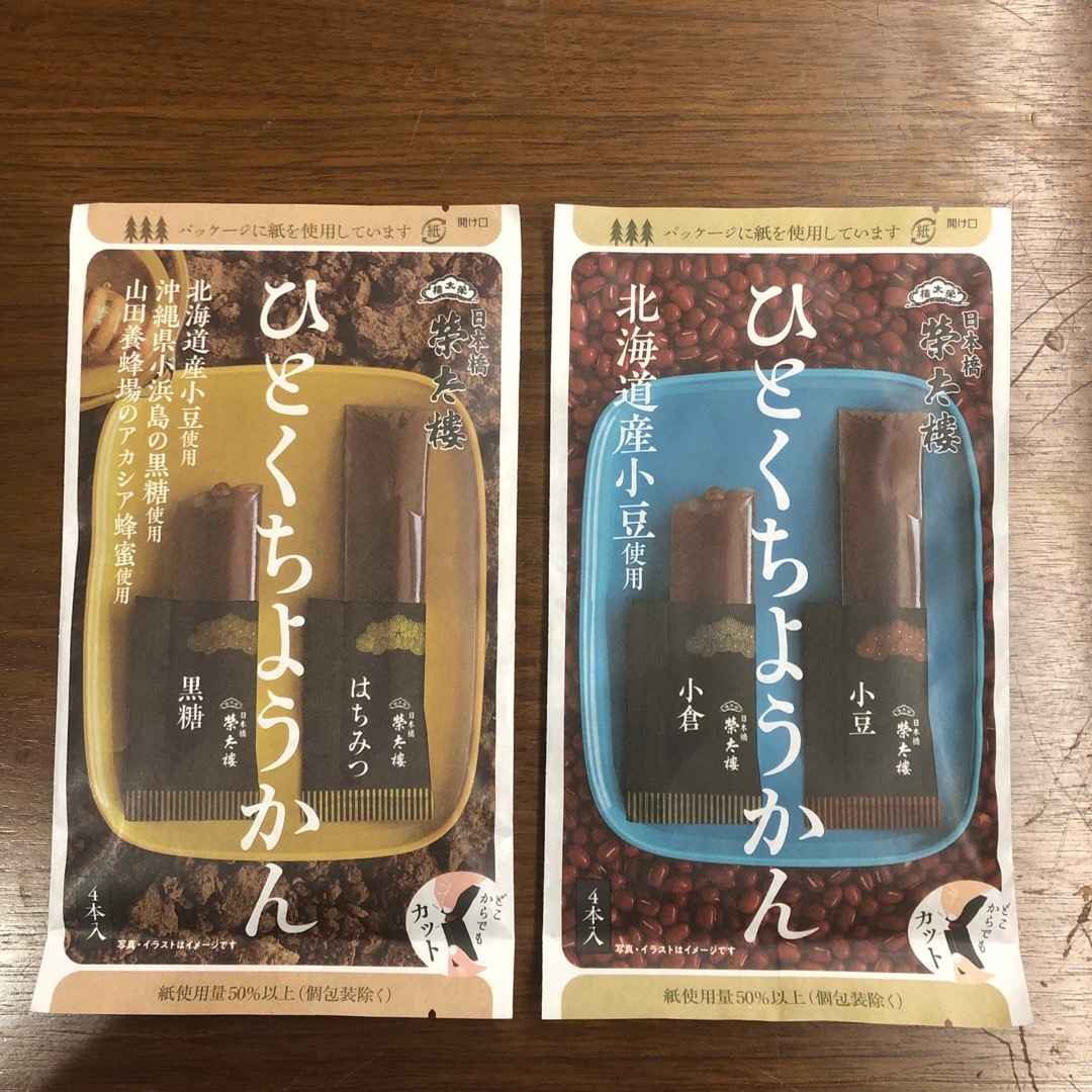 榮太樓總本鋪(エイタロウソウホンポ)の榮太郎　ひとくちようかん　２袋 食品/飲料/酒の食品(菓子/デザート)の商品写真