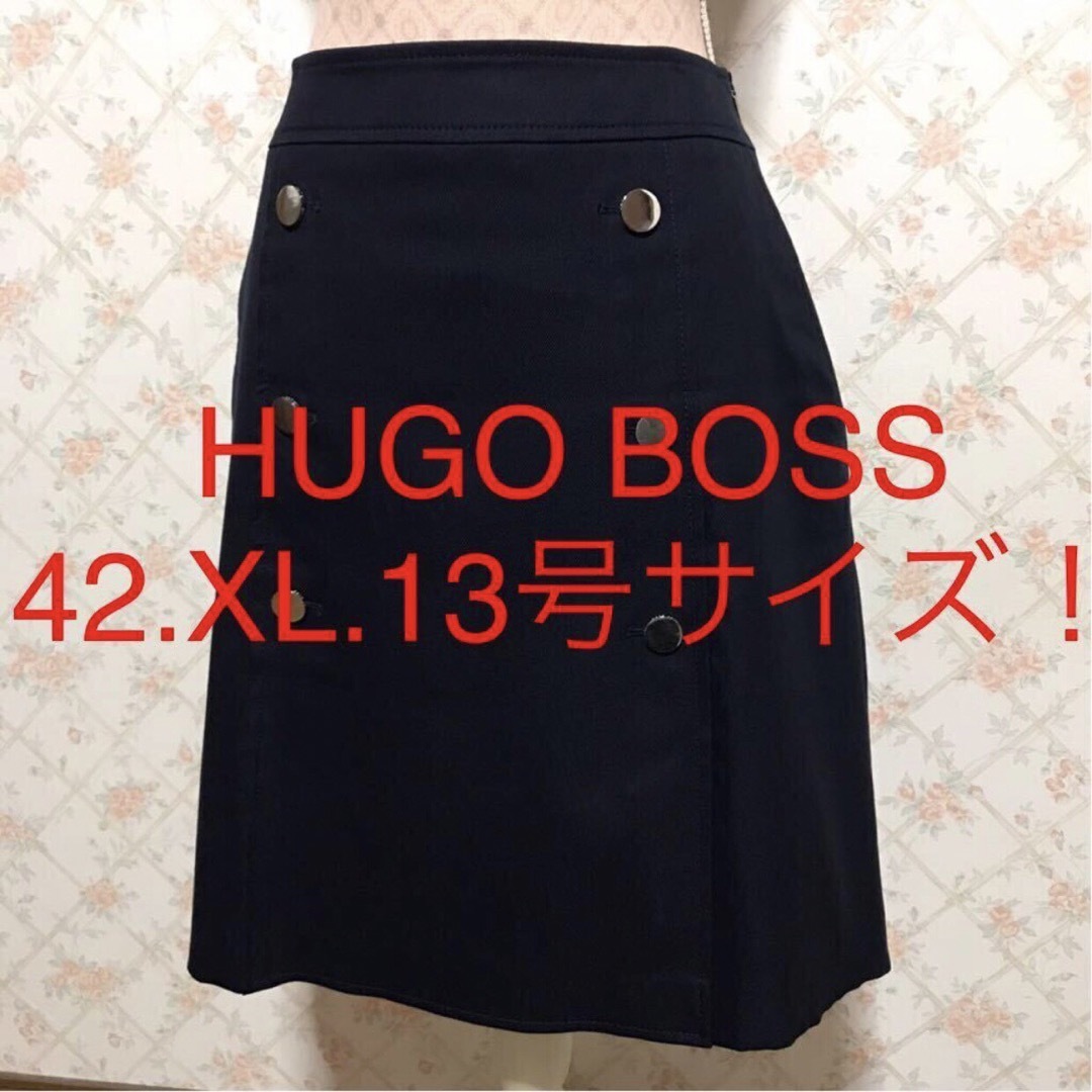 HUGO BOSS(ヒューゴボス)の★HUGO BOSS/ヒューゴボス★大きいサイズ！台形スカート42.XL.13号 レディースのスカート(ひざ丈スカート)の商品写真