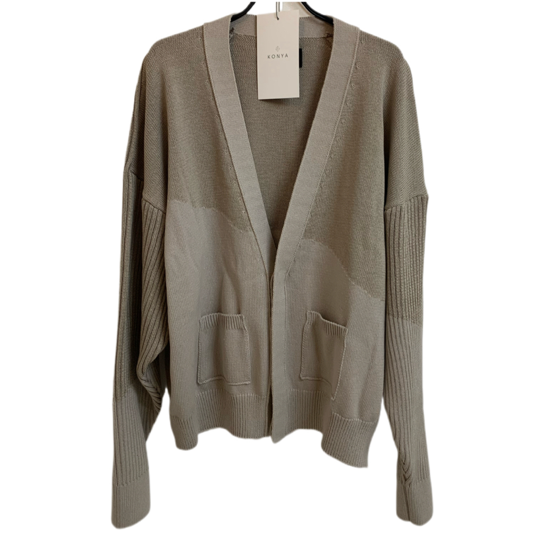 デザイナー紺田優太KONYA 2022SS Epaulet knit Cardigan BEIGE