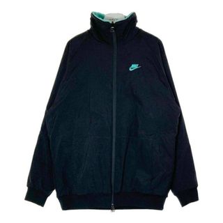 ナイキ(NIKE)の★NIKE ナイキ BQ6546-301 BIG SWOOSH BOA JACKET ビッグ スウッシュ ボア フリース リバーシブル ジャケット ブラック ターコイズ sizeXL(その他)