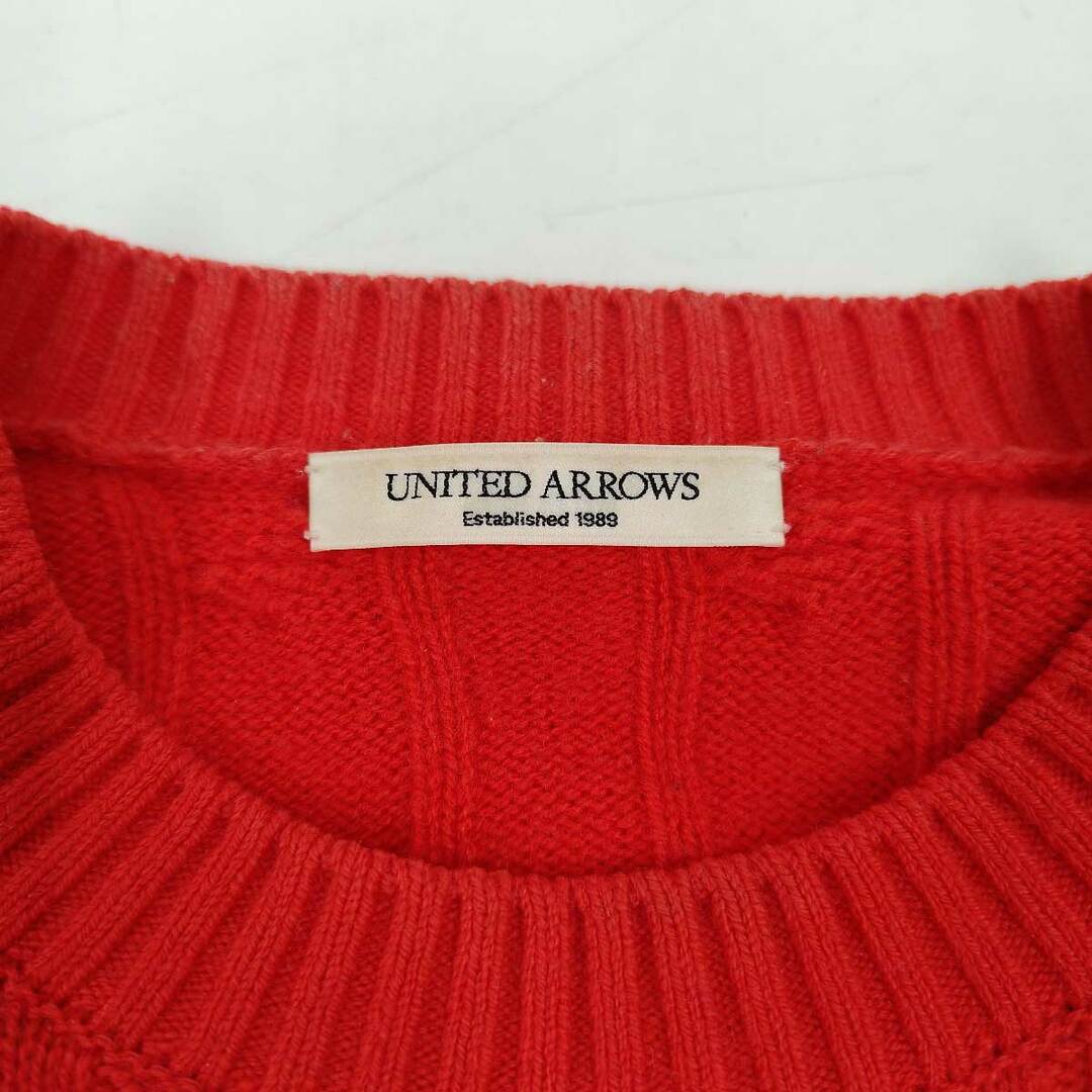 UNITED ARROWS(ユナイテッドアローズ)のユナイテッドアローズ ケーブル クルーネック ニット セーター S レッド 1113-199-4512 メンズ UNITED ARROWS メンズのトップス(その他)の商品写真