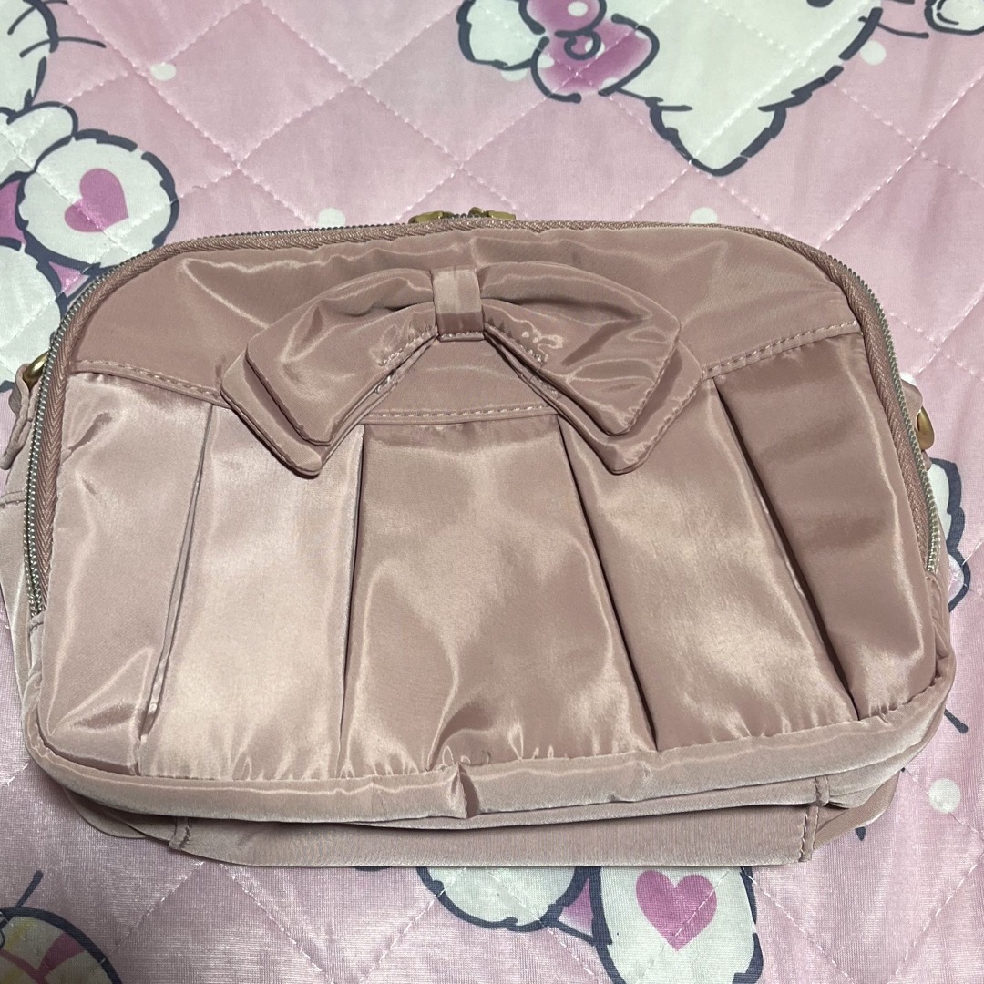 しまむら(シマムラ)の青木美沙子コラボ　リボンショルダーバッグ　ピンク レディースのバッグ(ショルダーバッグ)の商品写真