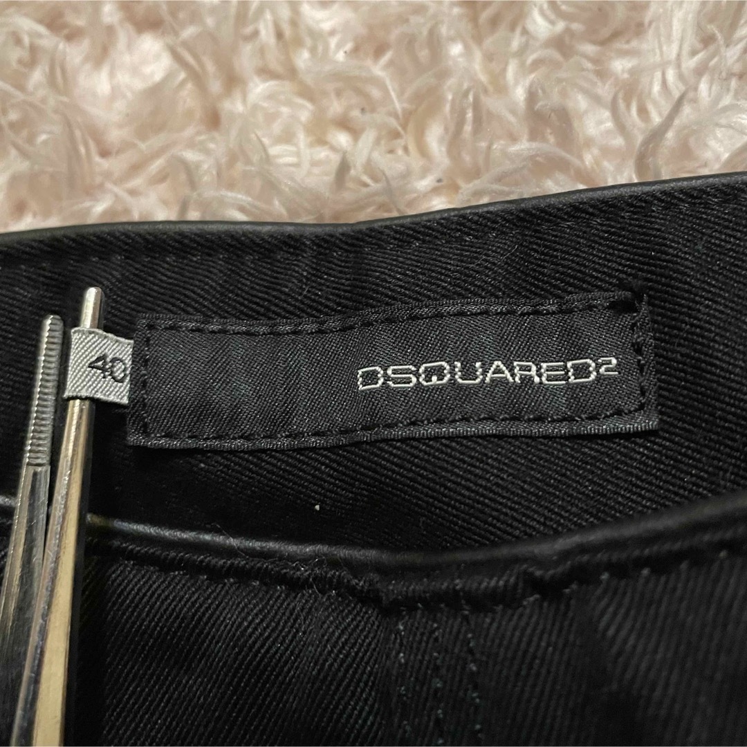 DSQUARED2(ディースクエアード)のディースクエアード　乗馬　パンツ　綿　革　黒　サイズ40 メンズのパンツ(ワークパンツ/カーゴパンツ)の商品写真