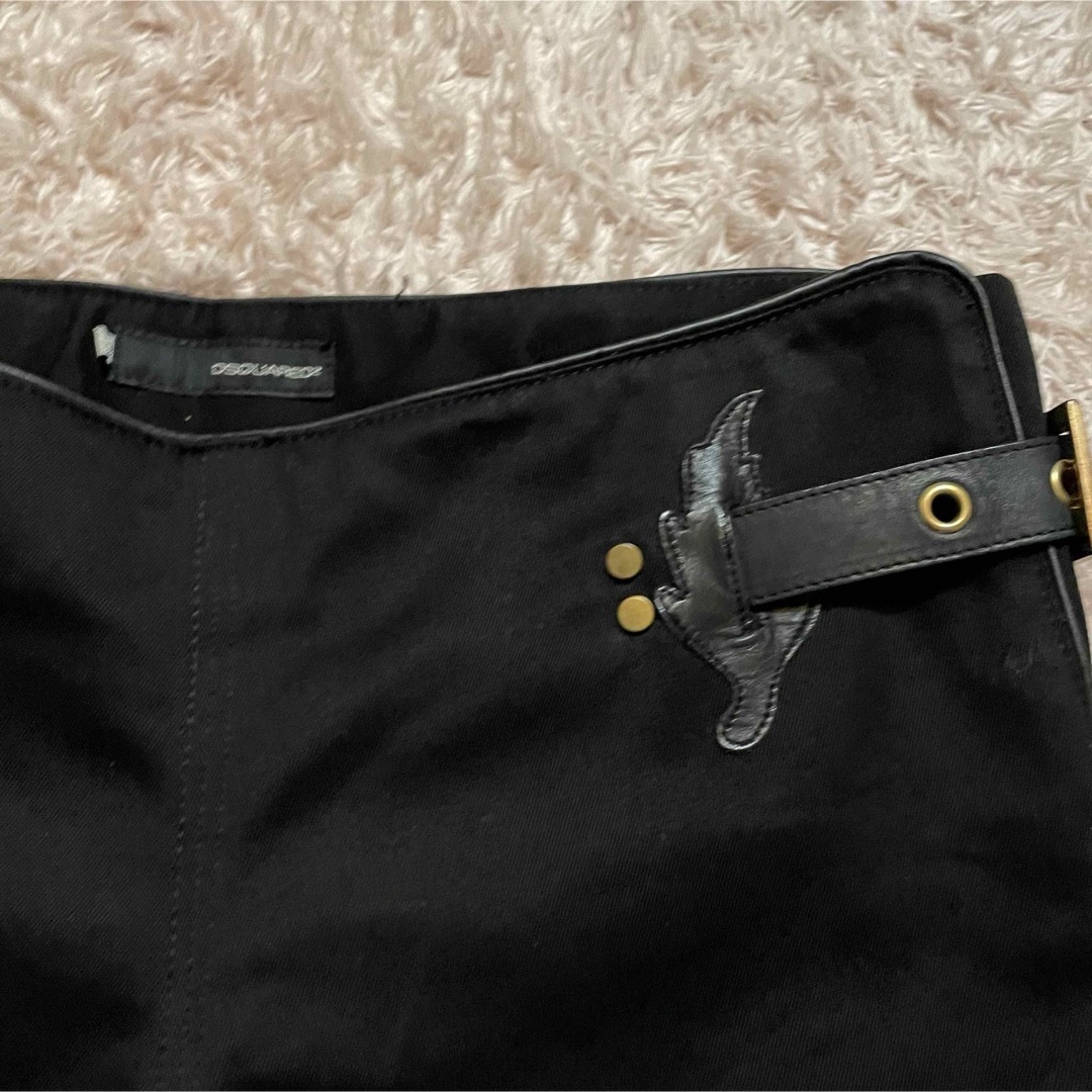 DSQUARED2(ディースクエアード)のディースクエアード　乗馬　パンツ　綿　革　黒　サイズ40 メンズのパンツ(ワークパンツ/カーゴパンツ)の商品写真