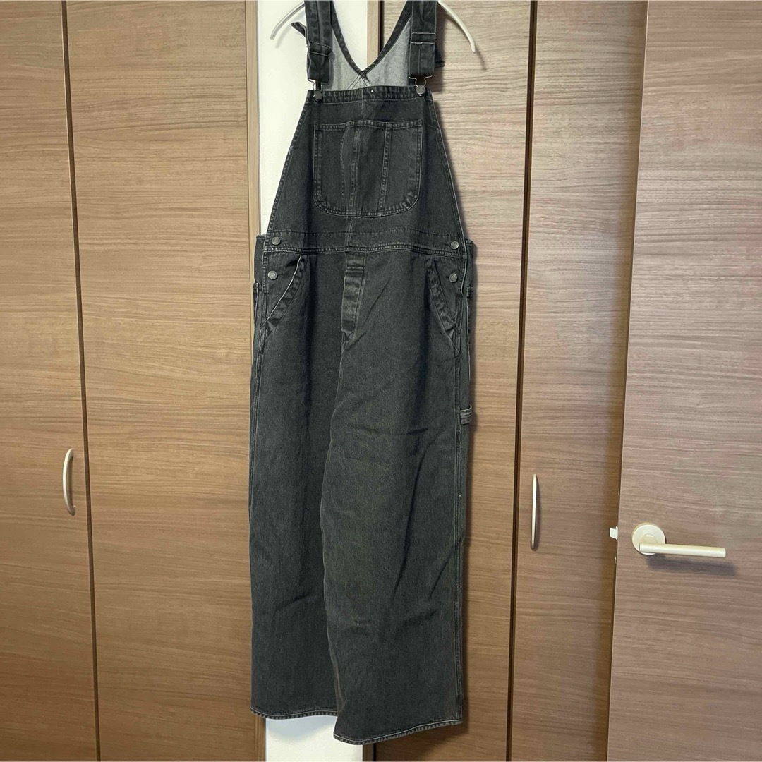 ARGUE(アギュー)のしゃんしゃん様専用ARGUE OVERALL DENIM BLACK レディースのパンツ(サロペット/オーバーオール)の商品写真