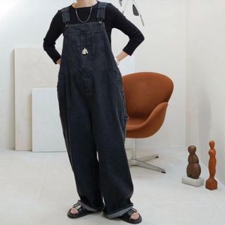 アギュー(ARGUE)のしゃんしゃん様専用ARGUE OVERALL DENIM BLACK(サロペット/オーバーオール)