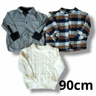 ムジルシリョウヒン(MUJI (無印良品))のシャツ　スタンドカラー　フランネル　セーター　まとめ売り　セット(ブラウス)