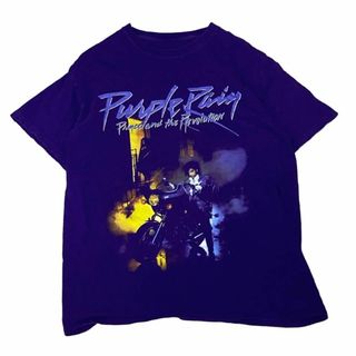 ミュージックティー(MUSIC TEE)のPRINCE ロック バンド半袖Tシャツ パープルレイン US古着m63①(Tシャツ/カットソー(半袖/袖なし))