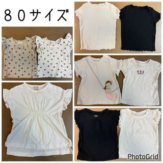 プティマイン(petit main)のTシャツ シャツ トップス まとめ売り 半袖 80(Ｔシャツ)