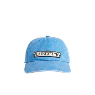 ヘロンプレストン(HERON PRESTON)の【H&M（H2）】APPLIQUE CAP LIGHT BLUE(キャップ)