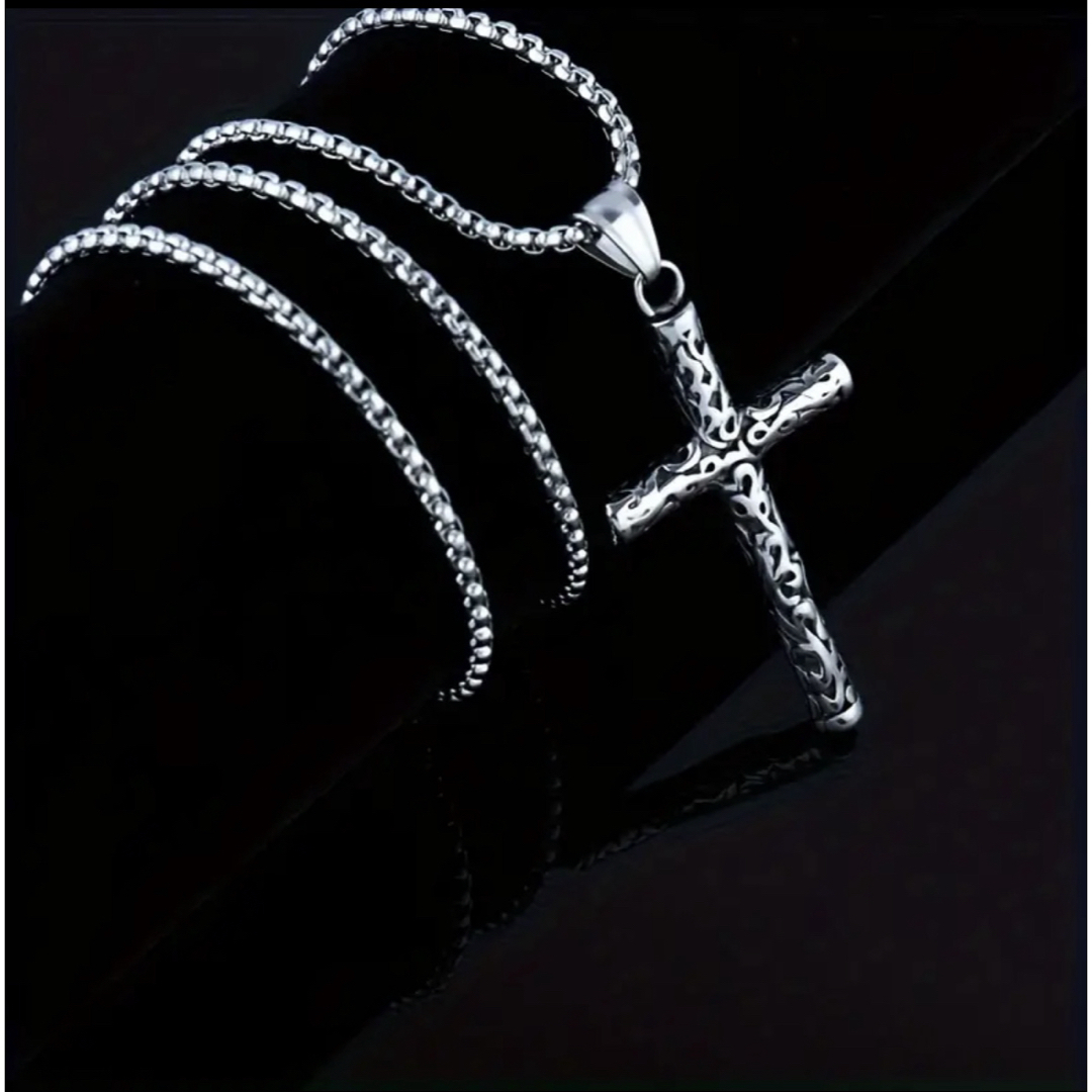 【セット割◎】クロスペンダント　ネックレス　十字架　シルバー　メンズ　レディース メンズのアクセサリー(ネックレス)の商品写真