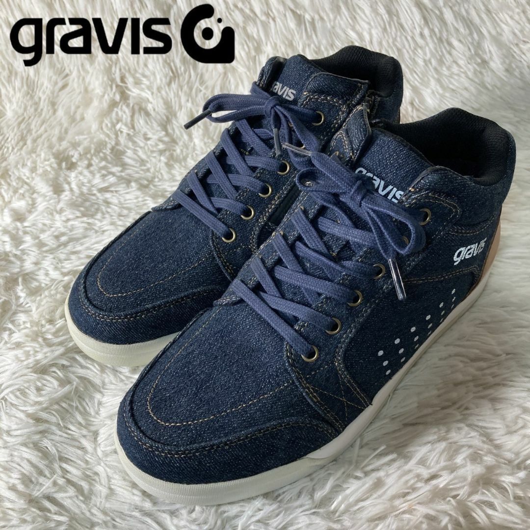 gravis(グラビス)の極美品 gravis グラビス デニムスニーカー サイドジップ 25 レディースの靴/シューズ(スニーカー)の商品写真