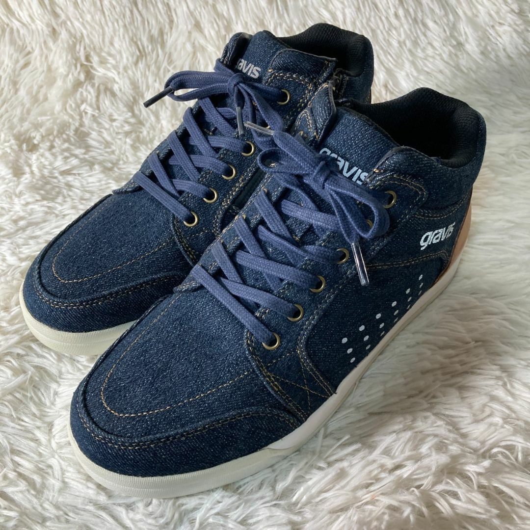 gravis(グラビス)の極美品 gravis グラビス デニムスニーカー サイドジップ 25 レディースの靴/シューズ(スニーカー)の商品写真