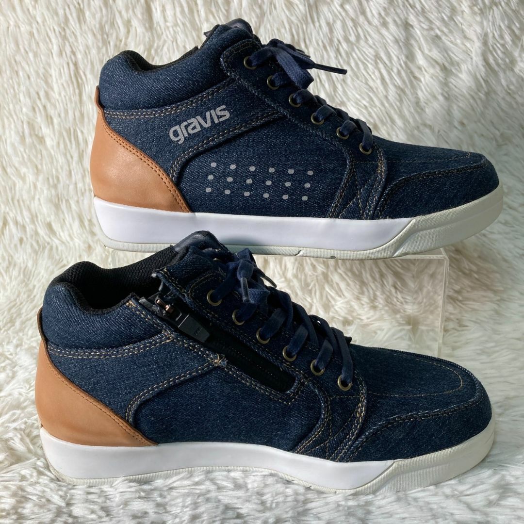 gravis(グラビス)の極美品 gravis グラビス デニムスニーカー サイドジップ 25 レディースの靴/シューズ(スニーカー)の商品写真