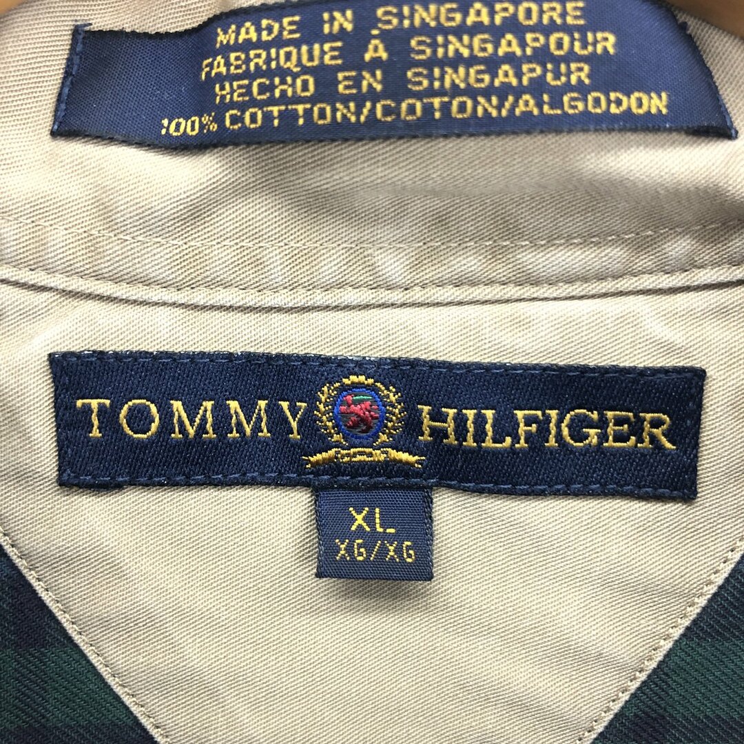 TOMMY HILFIGER(トミーヒルフィガー)の古着 90年代 トミーヒルフィガー TOMMY HILFIGER 長袖 ボタンダウンチェックシャツ メンズXL ヴィンテージ /eaa422637 メンズのトップス(シャツ)の商品写真