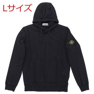 ストーンアイランド(STONE ISLAND)の新品　STONE ISLAND パーカー　ブラック　L(パーカー)