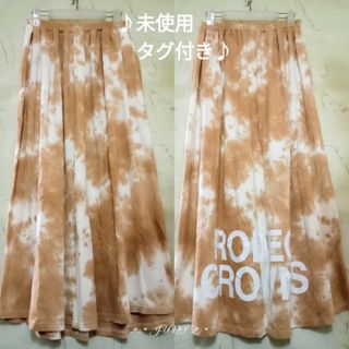 ロデオクラウンズワイドボウル(RODEO CROWNS WIDE BOWL)のタイダイロゴSK♡RODEO CROWNS ロデオクラウンズ 未使用 タグ付き(ロングスカート)