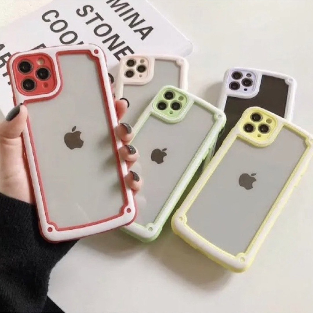 iPhone(アイフォーン)の【iPhoneX/XS】レッド iPhoneケース 大人気 シンプル フレーム スマホ/家電/カメラのスマホアクセサリー(iPhoneケース)の商品写真