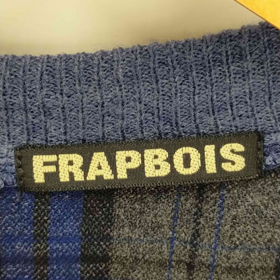FRAPBOIS(フラボア)のFRAPBOIS(フラボア) 異素材切替カーディガン メンズ トップス メンズのトップス(カーディガン)の商品写真