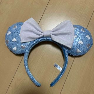 ディズニー(Disney)のディズニー　カチューシャ　スパンコール　水色　ブルー(カチューシャ)