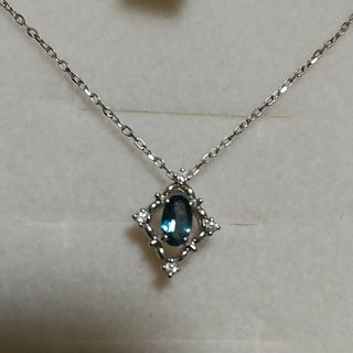 ジュエリーツツミ(JEWELRY TSUTSUMI)のK10 WGロンドンブルートパーズ(ネックレス)