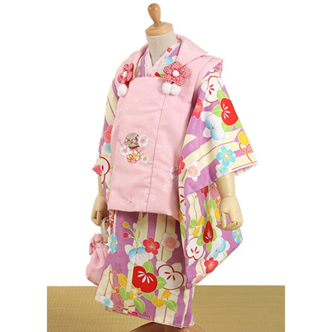 七五三 被布セット(3歳) キッズ/ベビー/マタニティのキッズ服女の子用(90cm~)(和服/着物)の商品写真