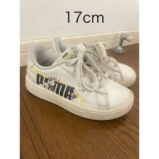 プーマ(PUMA)のPUMA×PEANUTSスヌーピーコラボスニーカー　キッズ運動靴　17cm(スニーカー)