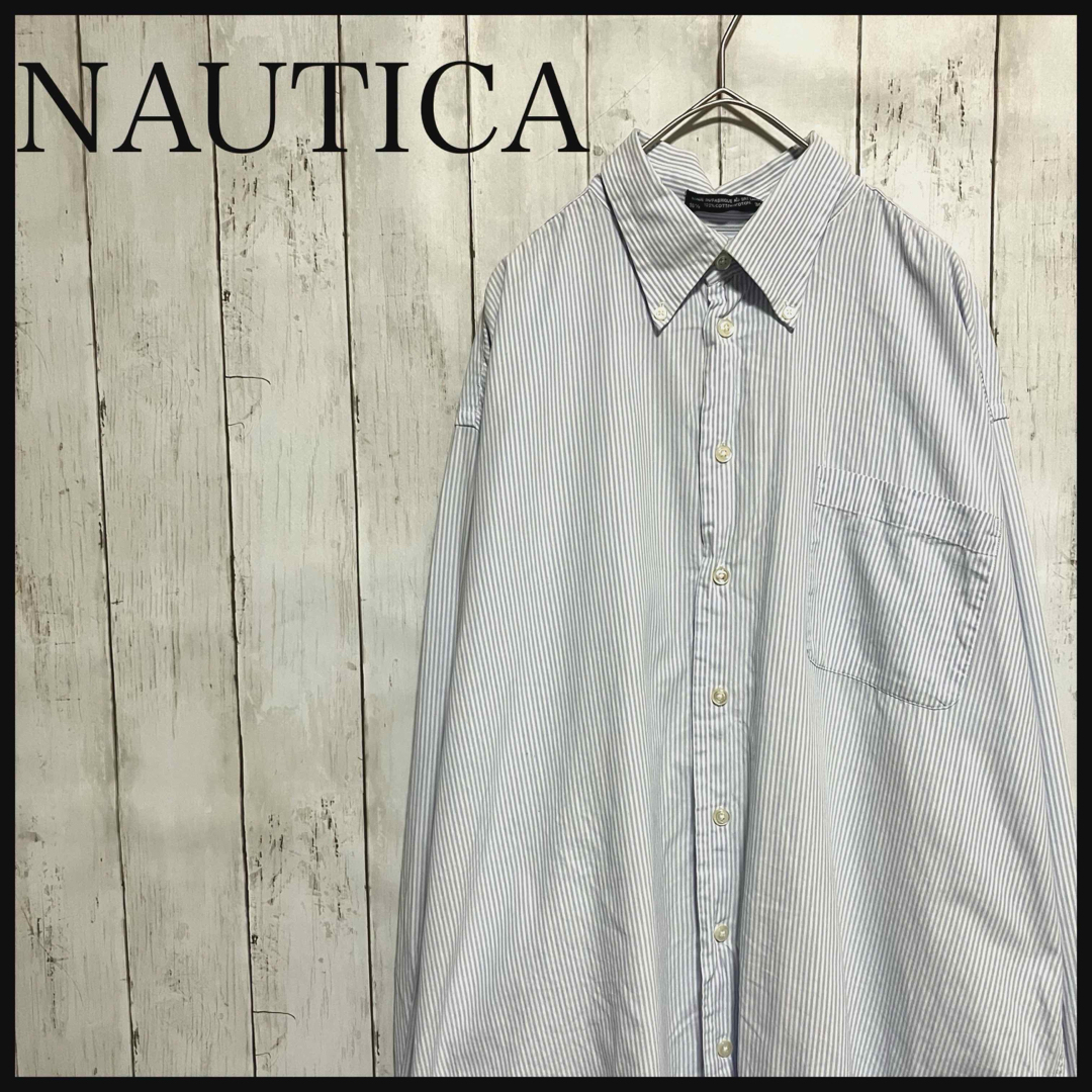 NAUTICA(ノーティカ)のノーティカ 長袖BDストライプシャツ00s Z1127 メンズのトップス(シャツ)の商品写真