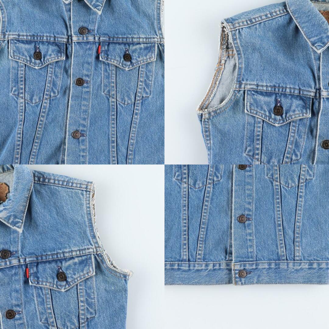 Levi's(リーバイス)の古着 90年代 リーバイス Levi's 75405-0211 カットオフ デニムベスト カナダ製 レディースM ヴィンテージ /eaa435540 レディースのトップス(ベスト/ジレ)の商品写真