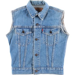 Levi's - 古着 90年代 リーバイス Levi's 75405-0211 カットオフ デニムベスト カナダ製 レディースM ヴィンテージ /eaa435540