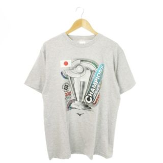 ミズノ(MIZUNO)のミズノ Tシャツ クルーネック 半袖 プリント スポーツ 野球 L  グレー(ウェア)