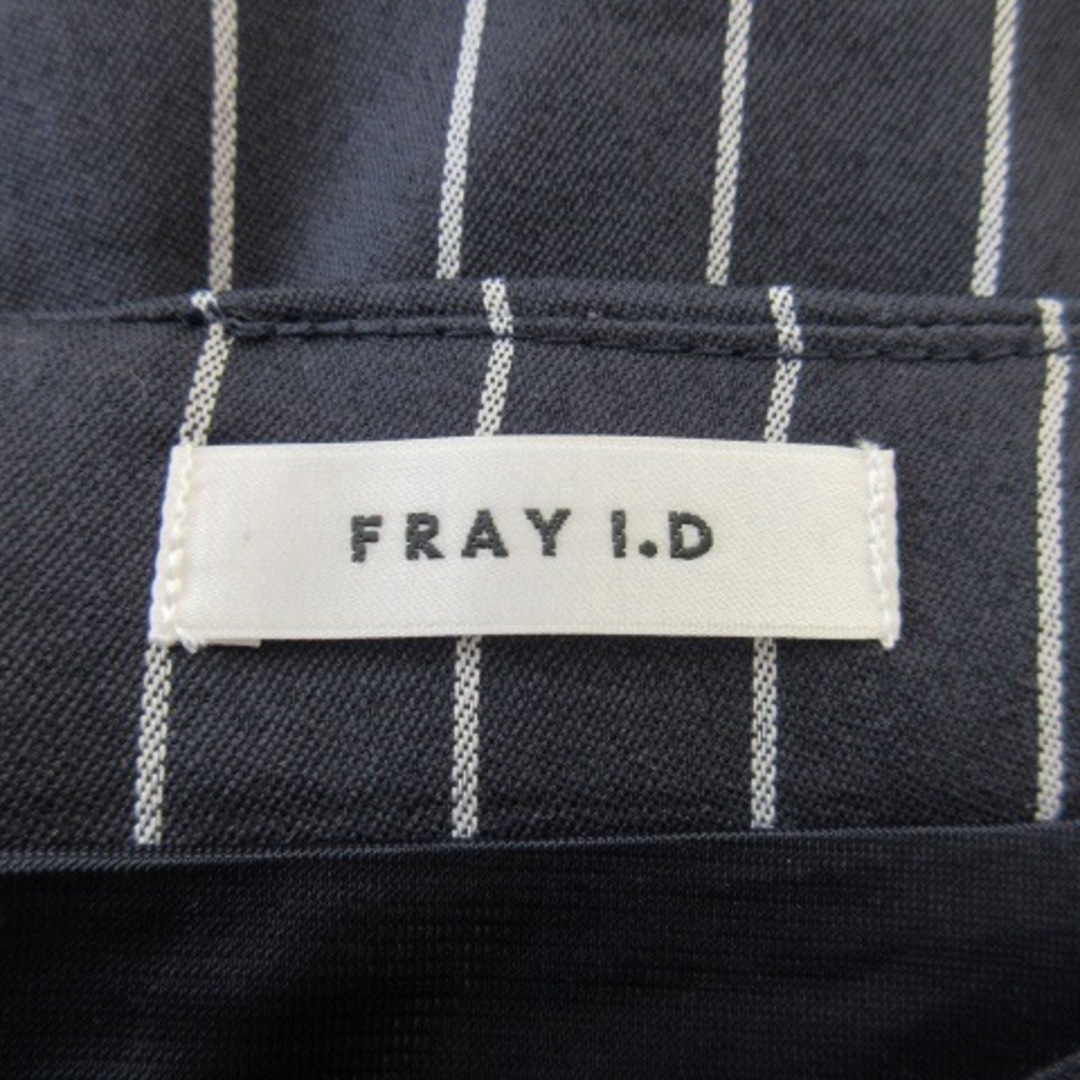FRAY I.D(フレイアイディー)のフレイアイディー ワンピース ミニ ノースリーブ Aライン ストライプ F 紺 レディースのワンピース(ミニワンピース)の商品写真
