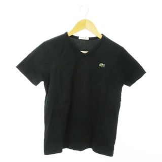 ラコステ(LACOSTE)のラコステ Tシャツ Vネック 半袖 コットン ストレッチ ロゴ XS 黒(Tシャツ/カットソー(半袖/袖なし))